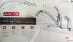 Delta Classic Kitchen Faucet 300-DST Chrome Finish Single Handle. Fixed Price $58.90.