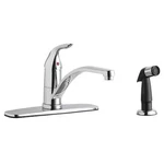 Chicago 432-ABCP Low Arc Kitchen Faucet, Manual, 8" Mount, Hole. Fixed Price $167.99.