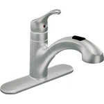 Moen Renzo Glacier CA87316SRS Kitchen Faucet, 1.5 Gpm, 1-HANDLE, Stainless Steel. Fixed Price $204.61.