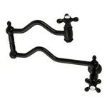 Kingston Brass KS210.AX Heritage 3.8 Gpm Hole Wall Mounted Pot - Black. Fixed Price $461.47.
