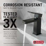 Delta 567LF-BLGPM-PP Modern 1.2 Single Hole Bathroom Faucet Matte Black. Fixed Price $269.00.