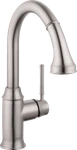 Hansgrohe 04216800 Talis Pull-down Prep Kitchen Faucet, Steel Optik. Fixed Price $299.00.
