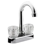 Dura Classical Plastic Chrome Polished J-spout Bar Faucet W Clear Knobs. Fixed Price $42.14.