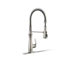 Kohler Bellera Single-handle Semi-professional Kitchen Sink Faucet (K-29106-VS). Fixed Price $350.00.