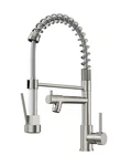 Kitchen Sink Faucet Single Handle Pull Down Sprayer Brushed Nickel Aimadi Steel. Fixed Price $154.99.