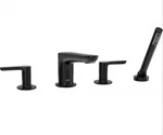 Black American Std Jacuzzi Deckmount Roman Tub Faucet Rough-in Valve/hand Shower. Fixed Price $329.88.