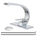 Chrome Bathroom Sink Faucet,unique Design Single Handle Hole Brass Lav.... Fixed Price $88.24.