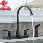 3 Hole Or 4 2 Handle Kitchen Faucet With Side Sprayer, Commercial Lead-free. Fixed Price $59.05.