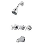 Pfister 3-HANDLE Tub & Shower Trim Kit With Porcelain Cross Handles G01 8CPC. Fixed Price $149.95.