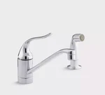 New Kohler 15176-F-CP Coralais Two-hole Kitchen Sink Spout Faucet Single Control. Fixed Price $53.49.