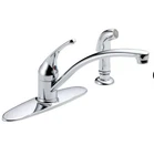 Delta 10901LF Foundations Single Handle Kitchen Faucet With Spray - Chrome. Fixed Price $53.99.