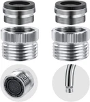 2 Pack Faucet Hose Adapter With Aerator, Sink Garden Silver. Fixed Price $12.00.