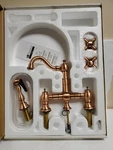 Whitehaus Vintage Iii Short Spout Side Sprayer Bar Bridge Faucet Antique Copper. Fixed Price $499.99.