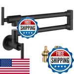 Wowow Black Pot Filler Faucet - 304 Stainless Steel Over Stove Wall. Fixed Price $97.99.