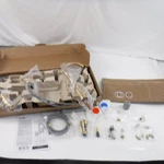 Moen Weymouth 2-HANDLE High-arc Bridge Kitchen Faucet W/power Boost Brushed Gold. Fixed Price $699.99.