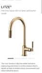 Brizo Litze 63043LF-GL Pull-down Kitchen Faucet Knurled Handle Luxe Gold Modern. Fixed Price $1000.00.