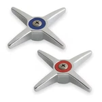 Chicago Faucet 633-PRJKCP Four Cross Handle, Hot Cold, PK2. Fixed Price $51.29.
