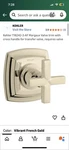 New Kohler Margaux Cross Handle Transfer Valve Trim Brushed Bronze T16242-3-BV. Fixed Price $105.00.