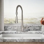Kohler Vind Semi Professional Pull Down Kitchen Faucet - Stainless Finish. Fixed Price $119.00.