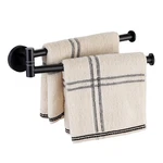 Kes Black 9" Swivel 2-ARM Towel Bar SUS304 Stainless Steel Rustproof Bath Kitche. Fixed Price $53.50.
