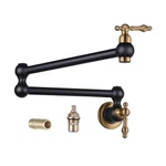 Wowow Pot Filler Faucet Over Stove, Solid Brass Wall Mount Commerc.... Fixed Price $118.82.