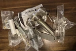 New Moen 6101 Kingsley Nickel Two-handle Low Arc Bathroom Faucet. Fixed Price $250.00.