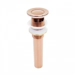 Bathroom Sink Drain 1/4 In. Od Rose Gold Pop Up With Overflow. Fixed Price $50.99.