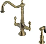 Kingston Brass KS1773ALBS Heritage 2-HANDLE Kitchen Faucet Sprayer Antique. Fixed Price $494.00.