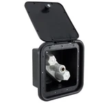 Recpro Rv Black Exterior Shower Box With Hot & Cold Faucet Outdoor Spray Port. Fixed Price $57.95.