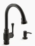 Kohler Carmichael Kitchen Sink Faucet, Oil-rubbed Bronze K-R72512-SD-2BZ. Fixed Price $159.74.