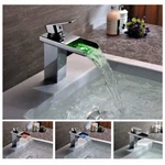 Cascada Color Changing Led Waterfall Bathroom Sink Faucet - HDD721 Chrome Finish. Fixed Price $194.39.