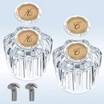 Dreyoo Bathroom Sink Knobs Replacement, Bathtub Faucet Handles With 4 Clear. Fixed Price $20.16.