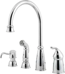 Avalon Chrome Kitchen Faucet With Side Spray One-handle Design. Fixed Price $526.99.