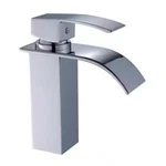 Flg Single Hole 1 Handle Waterfall Bathroom Faucet Polished Chrome CC-0082-C. Fixed Price $43.95.