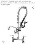 Imlezon Commercial Kitchen Sink Faucets Constructed 26 Inches. Fixed Price $199.00.