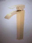 Bwe Waterfall Single Hole & Handle Bathroom Vessel Sink Faucet Brushed Gold. Fixed Price $39.91.