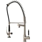 Ufaucet Commercial High Arc Heavy Spiral Spring Stainless Steel Brushed Nickel. Fixed Price $154.76.