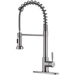 Ello&allo Single-handle Pull-down Sprayer Kitchen Faucet Brushed Nic EFK-N-20. Fixed Price $49.90.