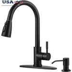 Kitchen Faucet W/ Soap Dispenser Pull Down Sprayer 3 Water Modes Lead Free New. Fixed Price $89.66.