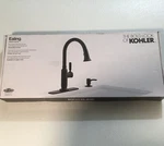 Kohler Ealing Pull Down Kitchen Faucet Matte Black Finish R28703-SD-BL. Fixed Price $189.00.