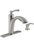 Kohler, Linwood Kitchen Pullout Faucet Soap Dispenser Scratchshield Finish. Fixed Price $158.00.