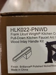 HLK022-PNWD Brizo-frank Lloyd Wright Collection-brilliance Polished Nickel Wood. Fixed Price $175.55.