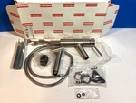 Franke FF2080 Twin Series Kitchen Faucet With Pull Out Satin Nickel. Fixed Price $259.99.