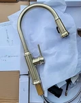 Blanco 442980 Empressa 1.5 Gpm Single Hole Pull Down Kitchen Faucet Satin Gold. Fixed Price $199.00.