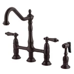 Kingston Brass KS127.ALBS Heritage 1.8 Gpm Widespread Bridge - Bronze. Fixed Price $383.47.