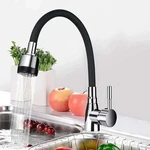 Modern Black Chrome Kitchen Sink Faucet - 360 Swivel Single Lever Mixer Tap. Fixed Price $11.99.
