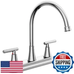 Hurran 2 Handle Kitchen Sink Faucet, 8 Inch High Arc 360 Swivel. Fixed Price $96.76.