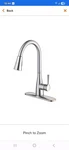 Glacier Bay Sadira Pull-down Sprayer Kitchen Faucet Stainless Steel Sealed. Fixed Price $59.99.