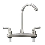 Rv Non-metallic Kitchen Faucet Two HANDLE-8" High ARCH-360 Chrome. Fixed Price $35.00.