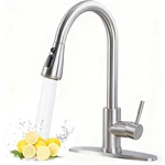 Hotis Kitchen Faucet With Pull Down Modern Brushed Nickel Single Handle. Fixed Price $37.18.